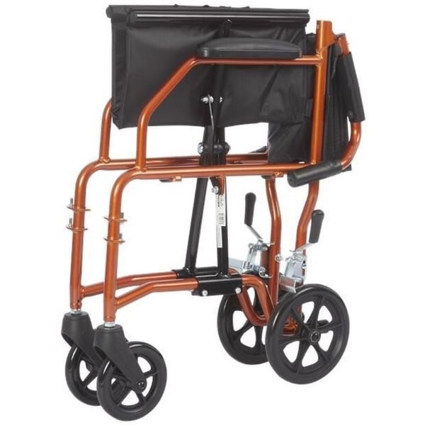 Transport wheelchair folded