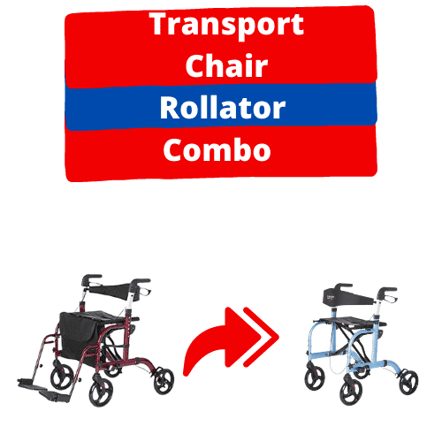 Translator Rollator Transport chair combo