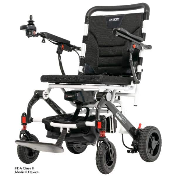 JazzyCarbon_White_folding power wheelchair