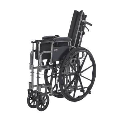 folded reclining back wheelchair