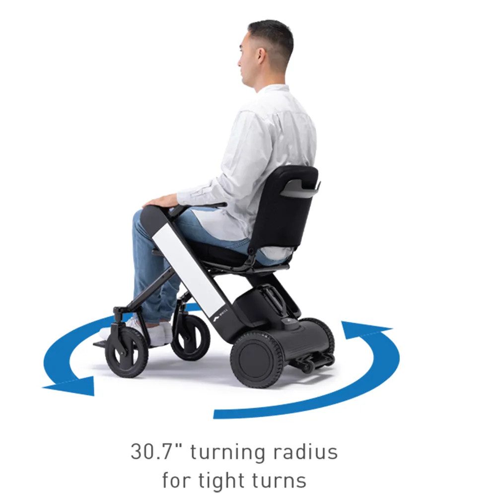 Whill power chair model Fi turning radius