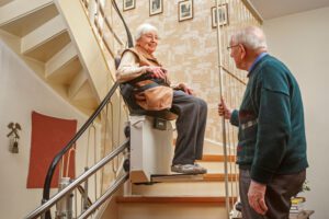 Curved stair lift