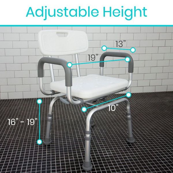 adjustable swivel shower chair